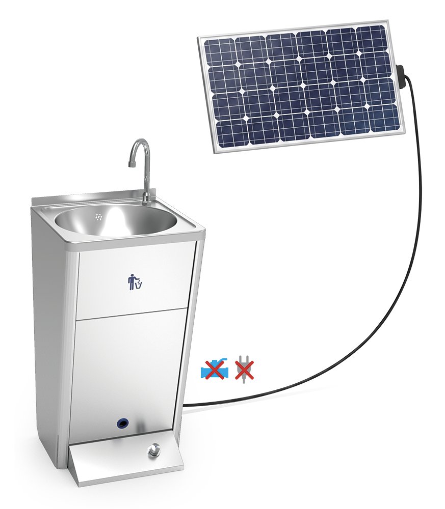 Lavamanos autónomo solar con batería Fricosmos