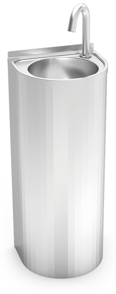 Lavamanos inox de columna electrónico reforzado Fricosmos