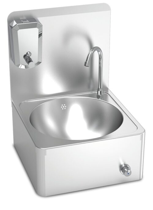 Lavamanos inox mural de rodilla modelo RC esquinas redondas Fricosmos