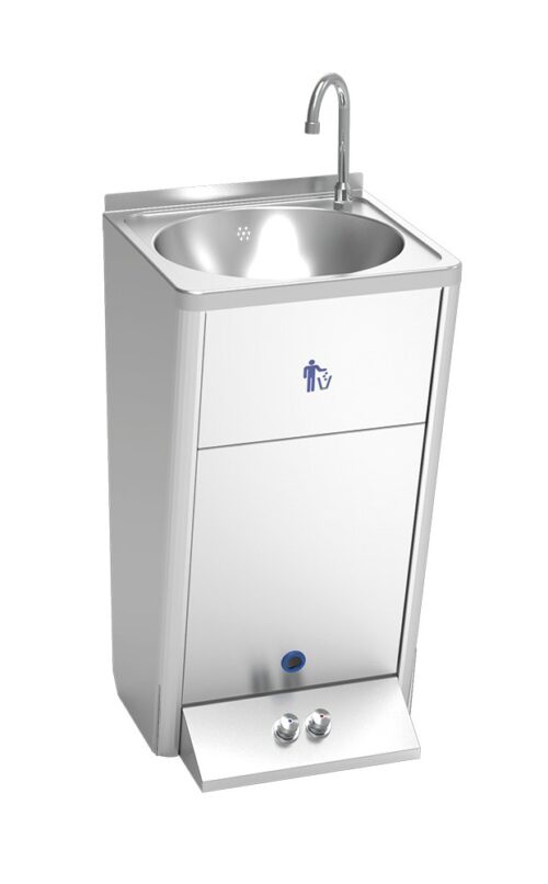 Lavamanos portátil autónomo automático de doble pulsador agua fría y caliente Fricosmos