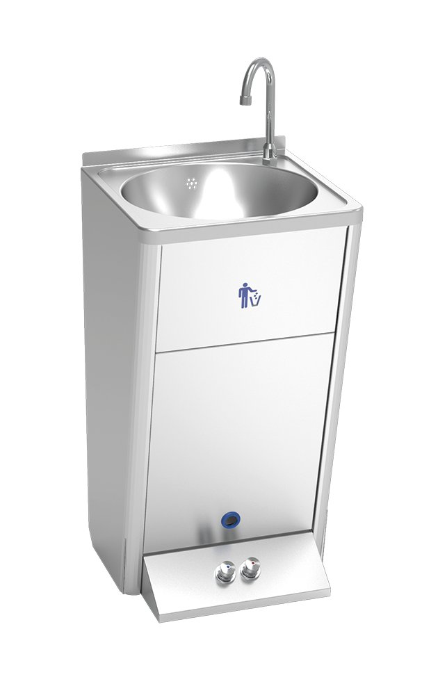 Lavamanos portátil autónomo automático de doble pulsador agua fría y caliente Fricosmos