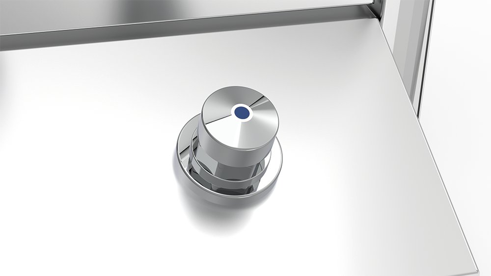 Lavamanos registrable con pedestal un pulsador Serie XS agua fría y caliente Fricosmos