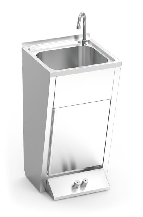 Lavamanos registrable con puerta abatible y doble pulsador Fricosmos