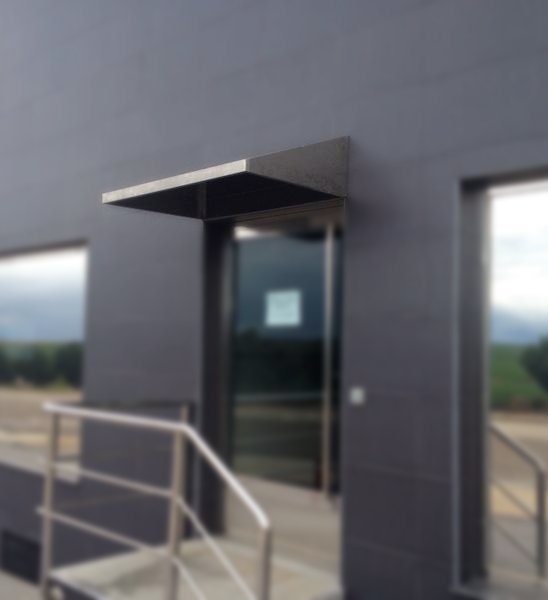 Marquesina para puerta inox Fricosmos 1270x790x347 mm