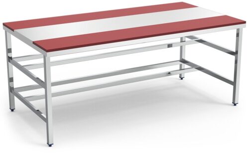 Mesa de despiece roja Fricosmos 1500x1050x850 mm