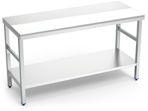 Mesa de preparación central con entrepaño blanca Fricosmos 1000x600x850 mm