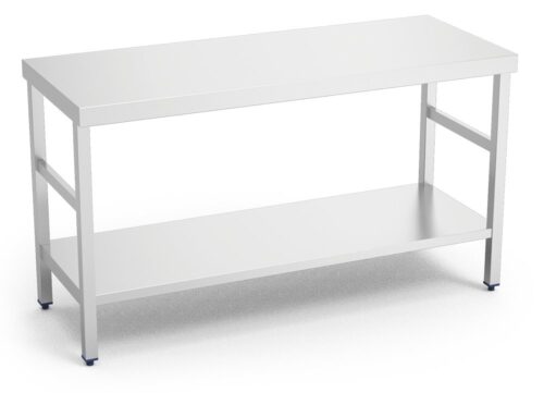 Mesa inox central con entrepaño Fricosmos 1000x500x850 mm