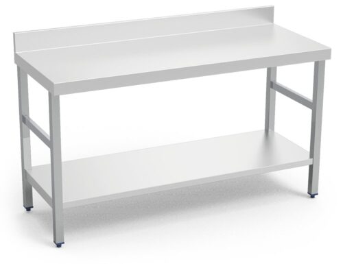 Mesa inox mural con entrepaño Fricosmos 1000x500x850 mm