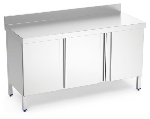 Mesa mural inox con puertas abatibles Fricosmos 1000x500x850 mm