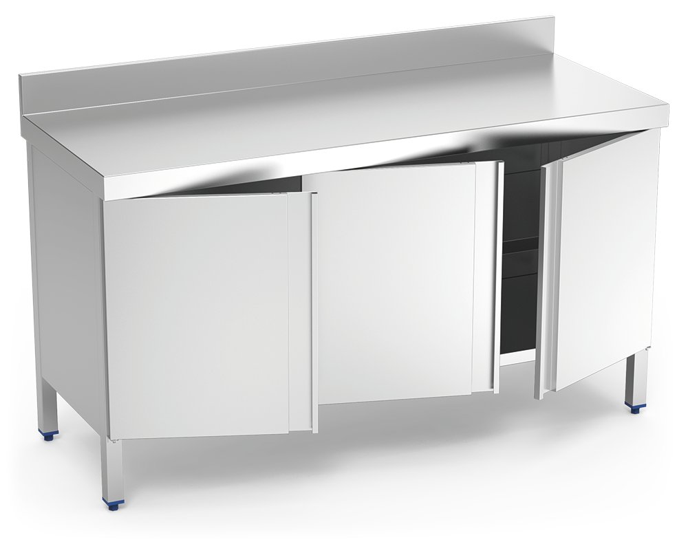 Mesa mural inox con puertas abatibles Fricosmos 1500x500x850 mm