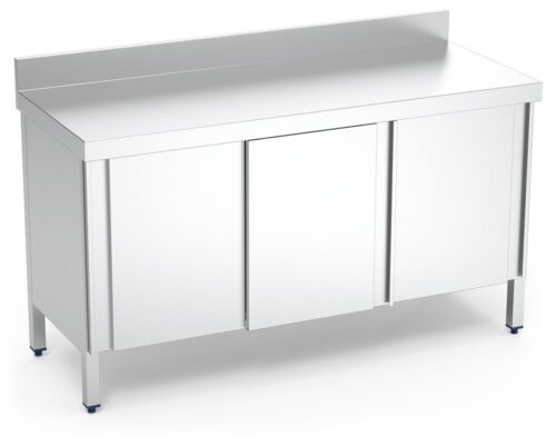 Mesa mural inox con puertas correderas Fricosmos 1000x500x850 mm