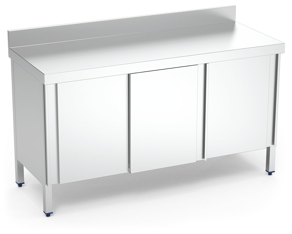 Mesa mural inox con puertas correderas Fricosmos 1000x500x850 mm
