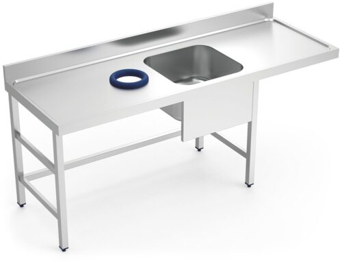 Mesa mural inox de prelavado 1 cubeta derecha Fricosmos 2000x700x850 mm