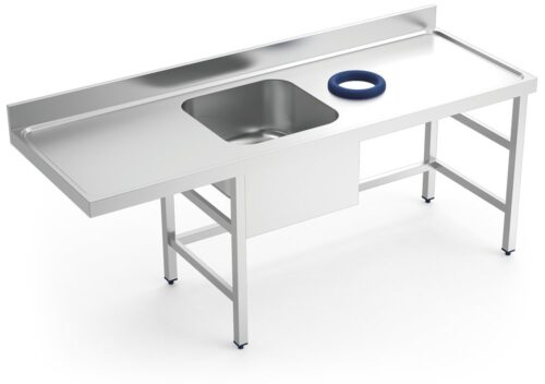 Mesa mural inox de prelavado 1 cubeta izquierda Fricosmos 2000x700x850 mm