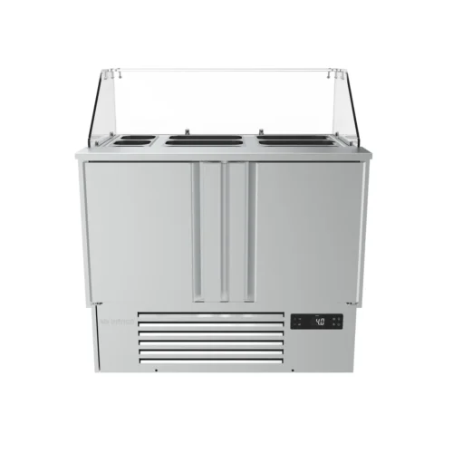 Infrico ME 1000 KB refrigerated saladette, another view