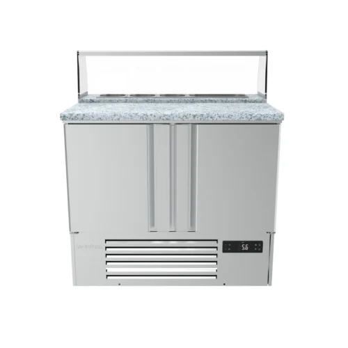 Infrico ME 1000 PIZZA refrigerated saladette, another view
