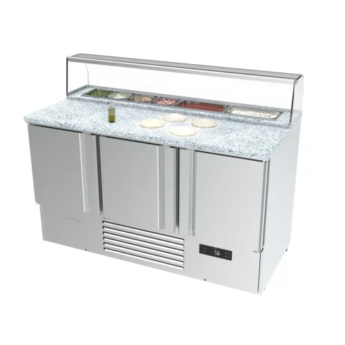 Infrico ME 1003 PIZZA refrigerated saladette, another view