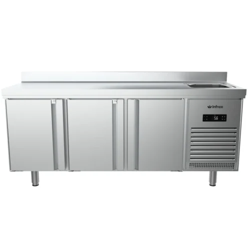Infrico BMPPF 2000 II refrigerated counter with sink, another view