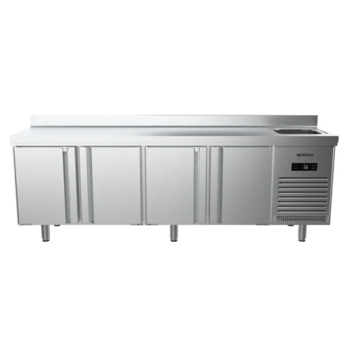 Infrico BMPPF 2500 II refrigerated counter with sink, another view
