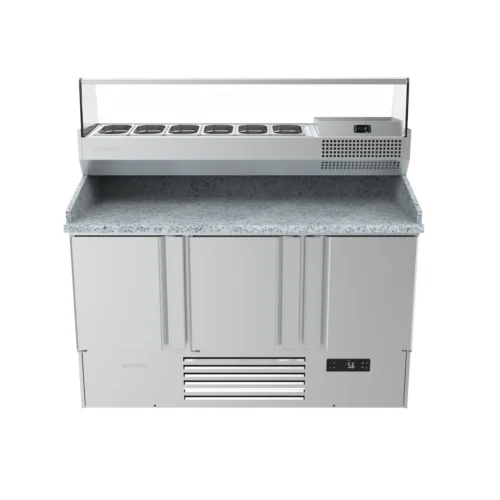 Infrico ME 1003 VIP refrigerated pizza prep counter, another view