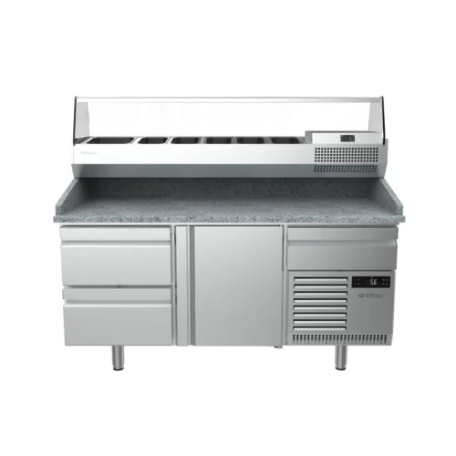 Infrico MP 1740 CN refrigerated pizza prep counter, another view