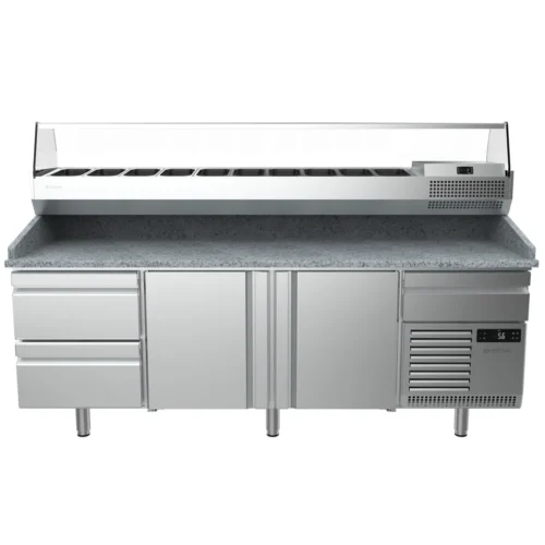 Infrico MP 2300 CN refrigerated pizza prep counter, another view