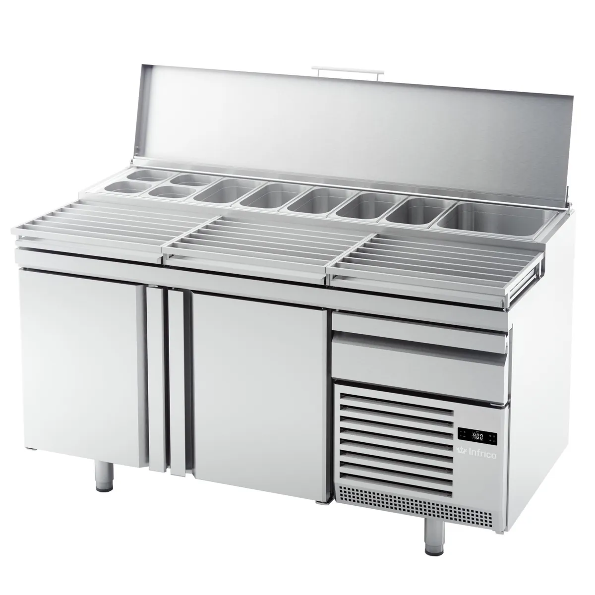 Infrico MPL 1740 refrigerated pizza prep counter