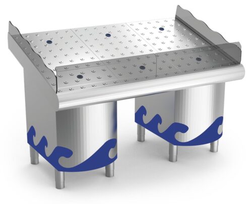 Mostrador de pescadería 1,5 m con soportes Fricosmos