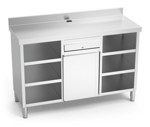 Mueble cafetero inox doble Fricosmos