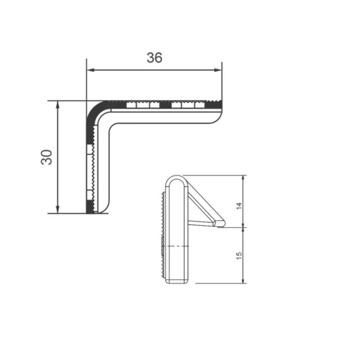 Zinc-plated steel A striker for G-680, G-690, G-780, G-790 and G-880 latches · view 2