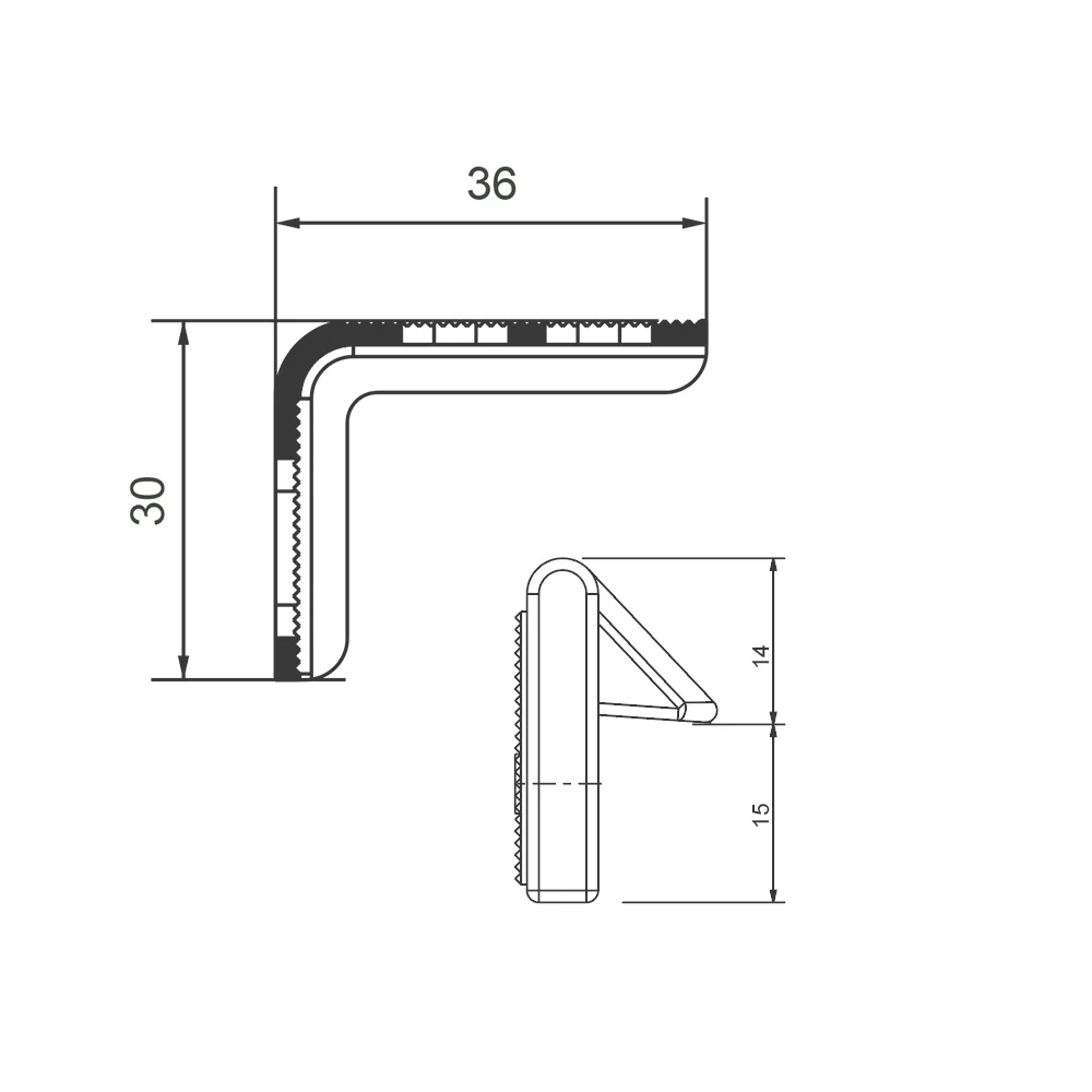 Zinc-plated steel A striker for G-680, G-690, G-780, G-790 and G-880 latches · view 2