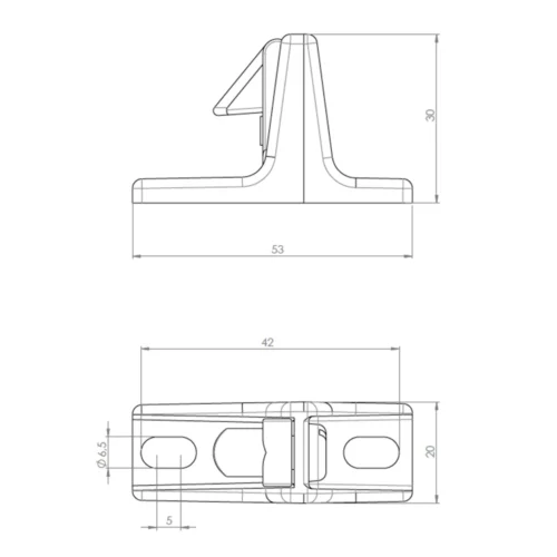 Zamak C striker for G-680, G-780 and G-880 latches · view 2