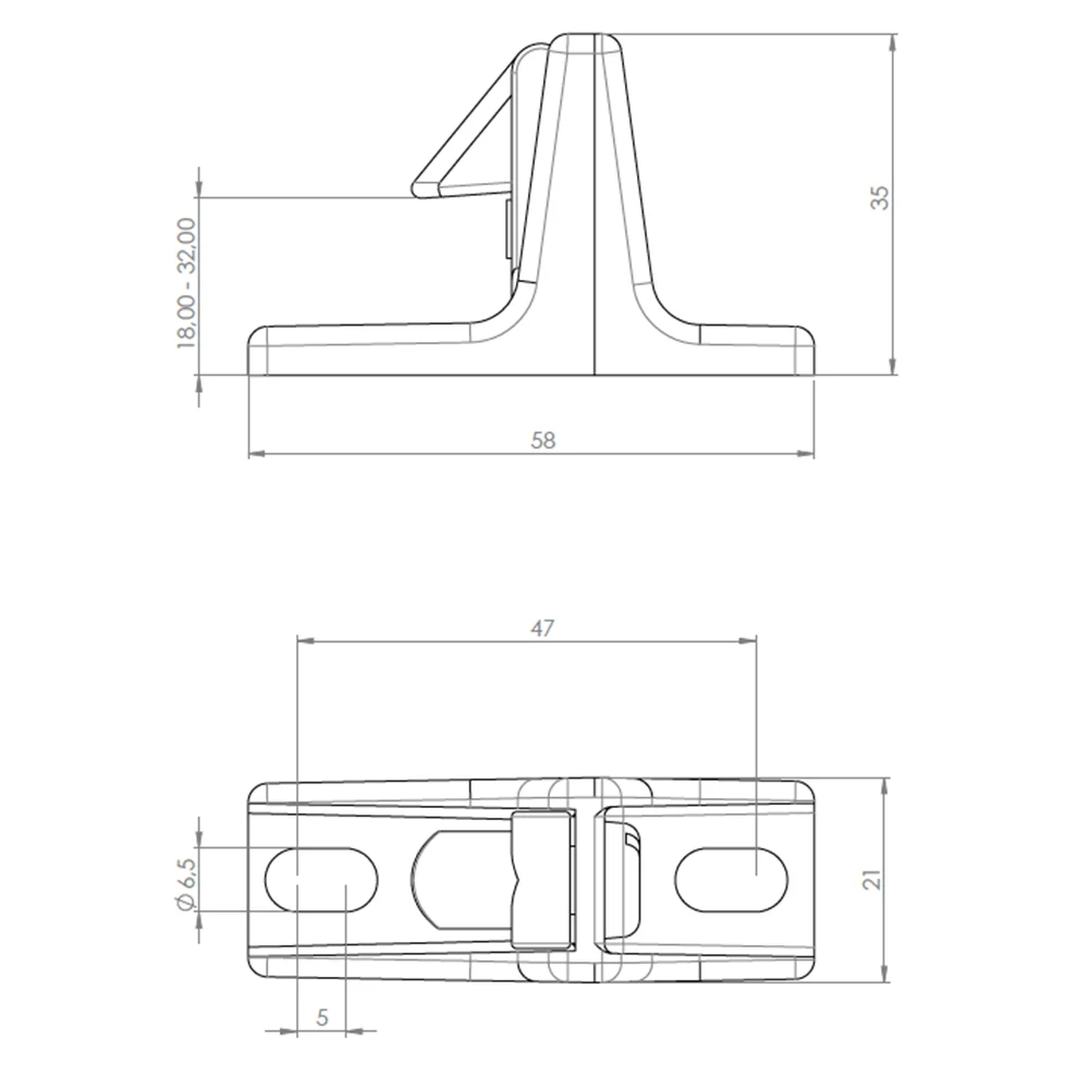 Zamak C striker for G-690 and G-790 latches · view 2