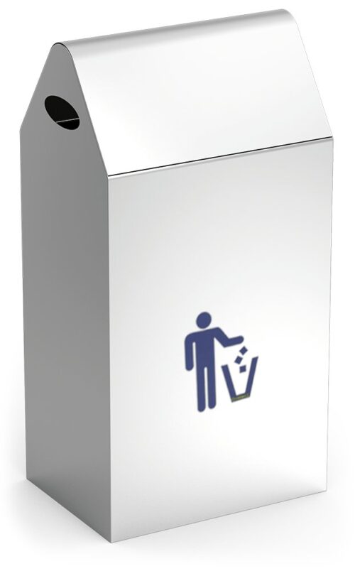 Papelera basculante en acero inox Fricosmos