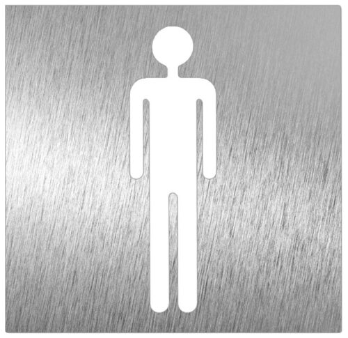 Pictograma inox "aseo hombre" Fricosmos 120x120 mm