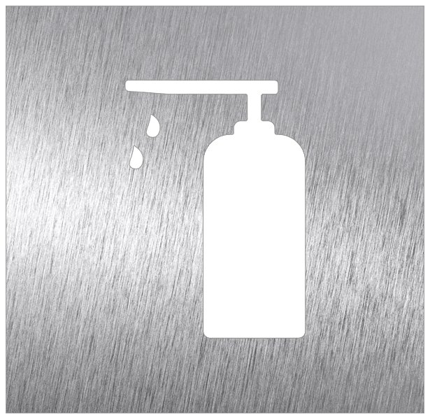 Pictograma inox COVID puesto de gel hidroalcohólico Fricosmos