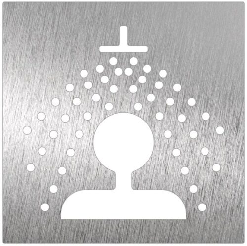 Pictograma inox "duchas" Fricosmos 120x120 mm