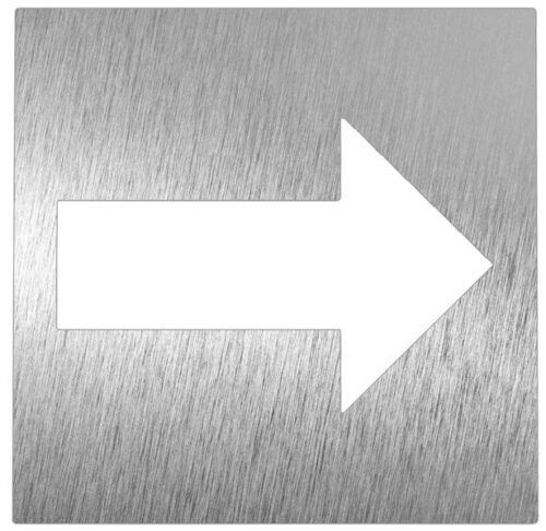 Pictograma inox "flecha" Fricosmos 120x120 mm