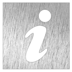 Pictograma inox "información" Fricosmos 120x120 mm