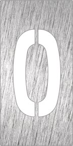 Pictograma inox "número 0" Fricosmos 120x120 mm