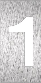 Pictograma inox "número 1" Fricosmos 120x120 mm