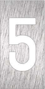 Pictograma inox "número 5" Fricosmos 120x120 mm