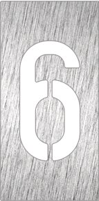 Pictograma inox "número 6" Fricosmos 120x120 mm