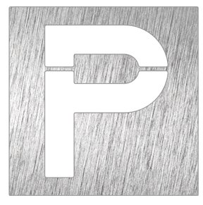 Pictograma inox "parking" Fricosmos 120x120 mm