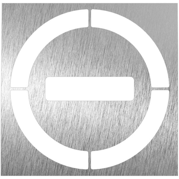 Pictograma inox "prohibido" Fricosmos 120x120 mm