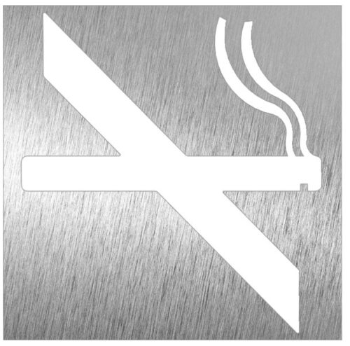 Pictograma inox "prohibido fumar" Fricosmos 120x120 mm