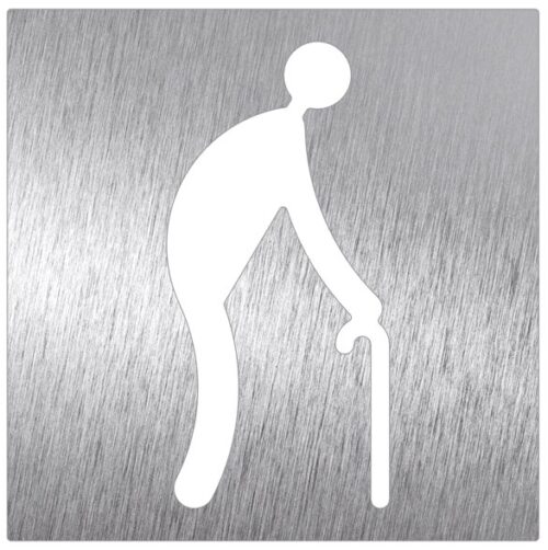 Pictograma inox "tercera edad" Fricosmos 120x120x120 mm