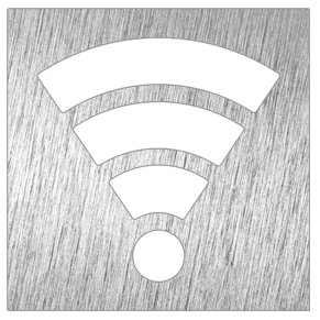 Pictograma inox "zona wifi" Fricosmos 120x120 mm