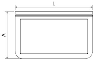 Dibujo técnico: Adaptador de cubetas GN 1/3 y 1/6 para carro de servicio Fricosmos