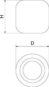 Dibujo técnico: Anillo acero inox antigoteo para botella de vino Fricosmos